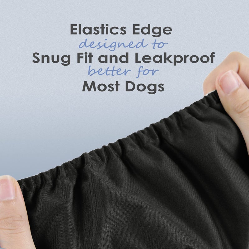 wegreeco Washable Dog Diapers - Washable Male Dog Belly Wrap - Pack of 3 - (Black,Small) - Image 4
